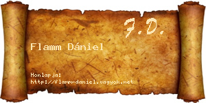 Flamm Dániel névjegykártya